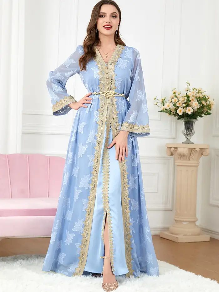 Abaya Dubai-Robe musulmane de luxe pour femmes, Kaftan, Islam Kimono, Caftan Marocain Maxi, Robes de