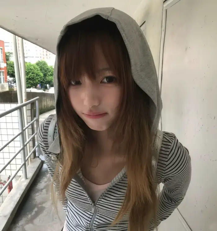 Tonngirls Y2k japonská mikina s kapucňou pre ženy s dlhými rukávmi pruhovaná