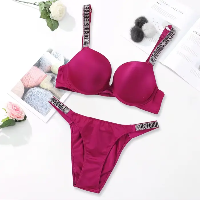 Set Victoria's Secret push-up podprsenka a nohavičky pre ženy každodenné elegantné sexy intímne spodná bielizeň špeciálne príležitosti