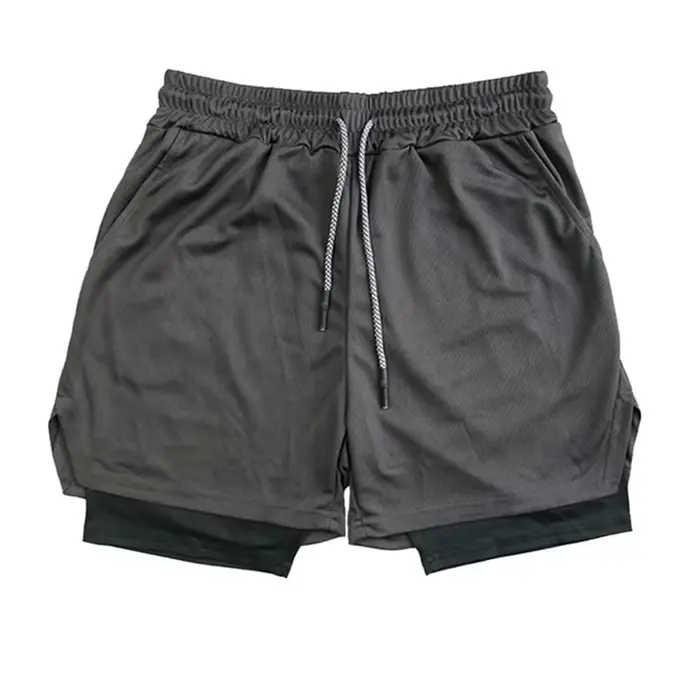 Short multi-poches pour hommes, short de Fitness, décontracté, sport de plage, doublé, slim, Style q