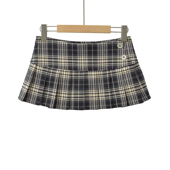Mini jupes d'été pour femmes, vintage, mode coréenne, jupes à carreaux pour femmes y2k, jupes plissé