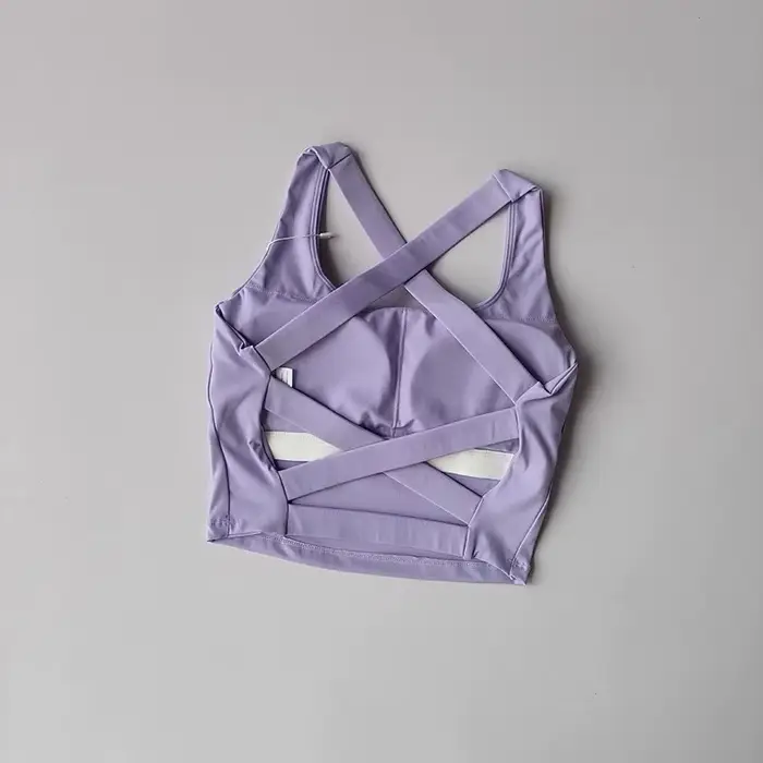 Soutien-gorge de sport absorbant les chocs pour femmes, Design froncé, gilet de course, Fitness, sou
