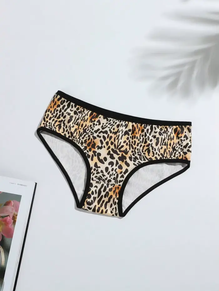 Culottes de bain imprimées en soie de lait pour femmes, bikini taille mi-basse, effet ventre plat, respirantes, double entrejambe, pour filles occasions estivales