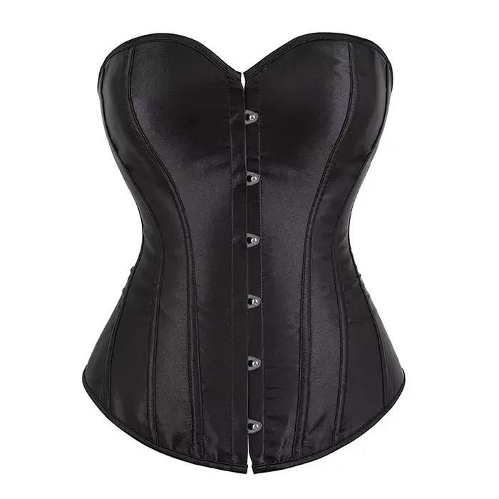 Grande taille Sexy Bustier haut Corset gothique à lacets élastique désossé surbuste Corselet Steampu