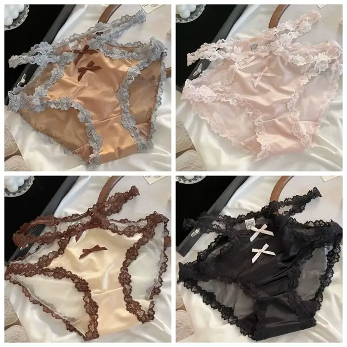 Polyesterové čipky nohavičky s bezšvové povrchové úpravy pre ženy, elegantné a pohodlné pre rôzne príležitosti,,