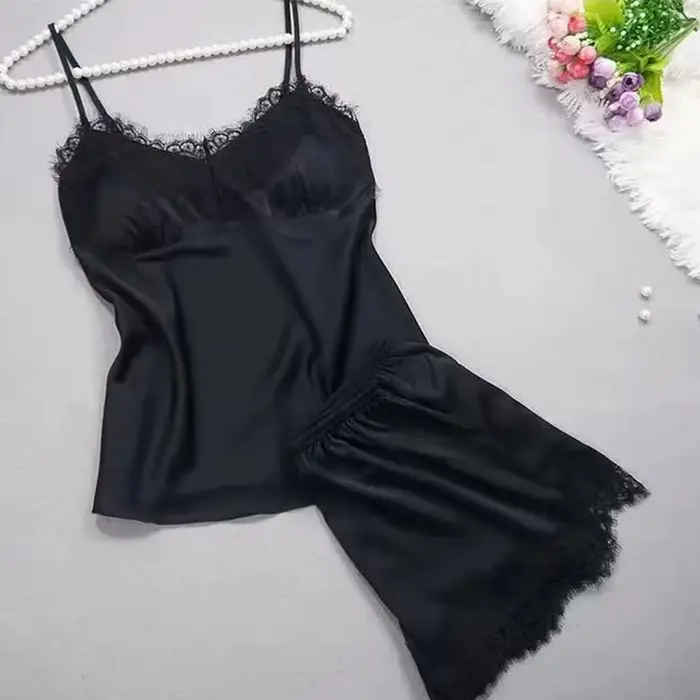 pyžamo Dámske dvojdielne V-neck bez rukávov štýlový polyester pre ženy špeciálne príležitosti jeseň