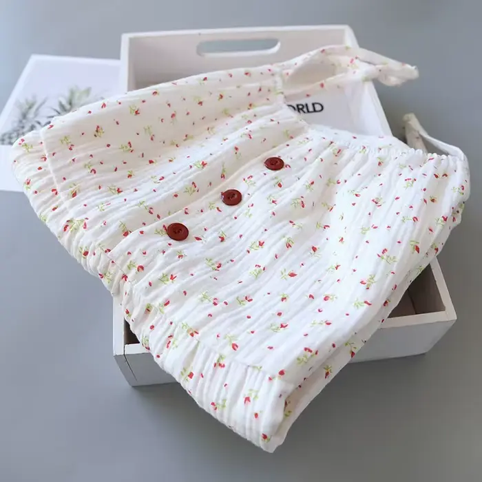 Dámske polyamidové a elastanové pyžamo set, zapínané topy a šortky, nočné a voľnočasové oblečenie pre letné špeciálne príležitosti