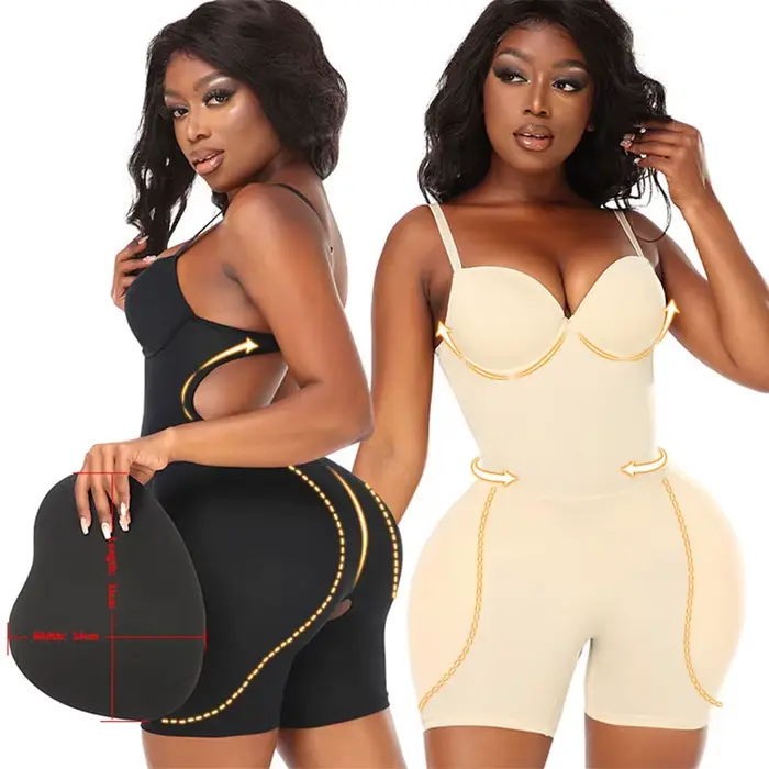 AfriA body Shapewear Polstrovaný Hip Booster Podprsenka Vankúš Sexy Späť Telo Shaper Kombinácie Fajas Colombianas opasok