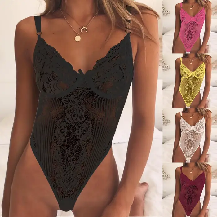 ZOMAXIUJEE priehľadné čipkované body pre ženy, ležérny štýl, leto, polyester, regular fit, pre špeciálne príležitosti