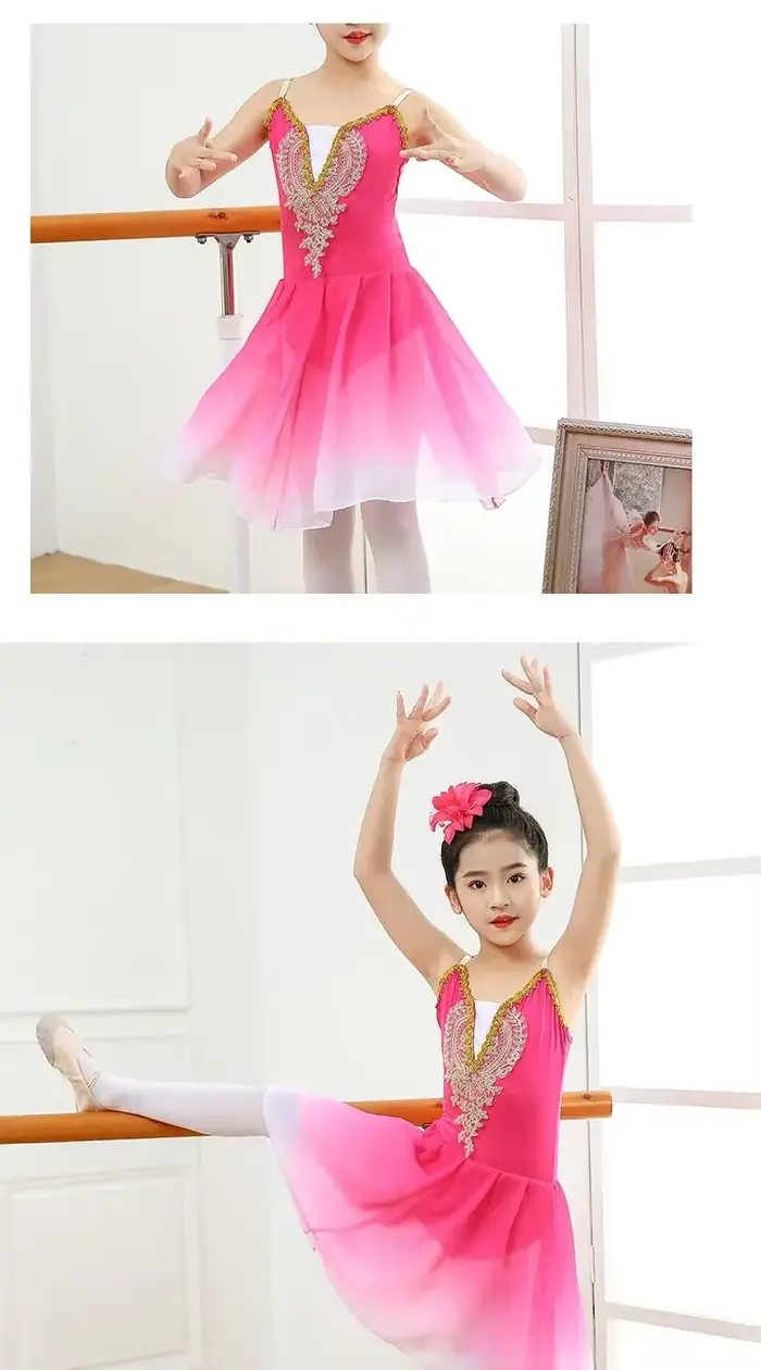 Vêtements de spectacle pour enfants, jupe de ballet, vêtements d'entraînement, jupe moelleuse, vêtements de spectacle pour filles, jupe de princesse bleu ciel