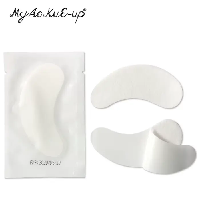 50 paires de patchs pour les yeux sous les coussinets pour les yeux papier Gel tampon pour cils auto