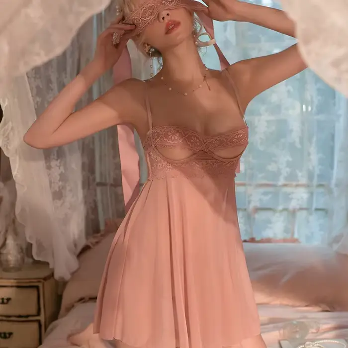 Lingerie sexy dentelle chemise de nuit femme lingerie pour sexe ouvert dos nu une pièce body nuisette robe sous-vêtements vêtements exotiques
