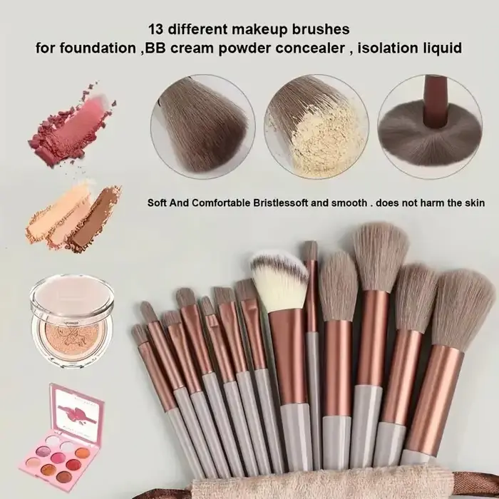 Ensemble de pinceaux de maquillage doux et moelleux, fond de teint cosmétique, poudre, fard à barrag