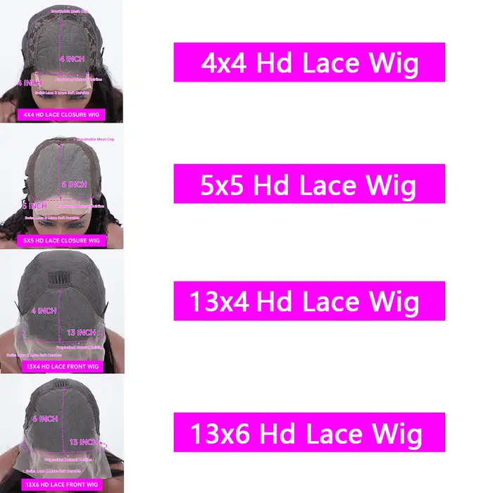 Perruques en cheveux humains 99J 13x4 HD Lace Front, densité 200%, bordeaux, 30-40 pouces, Deep Wave