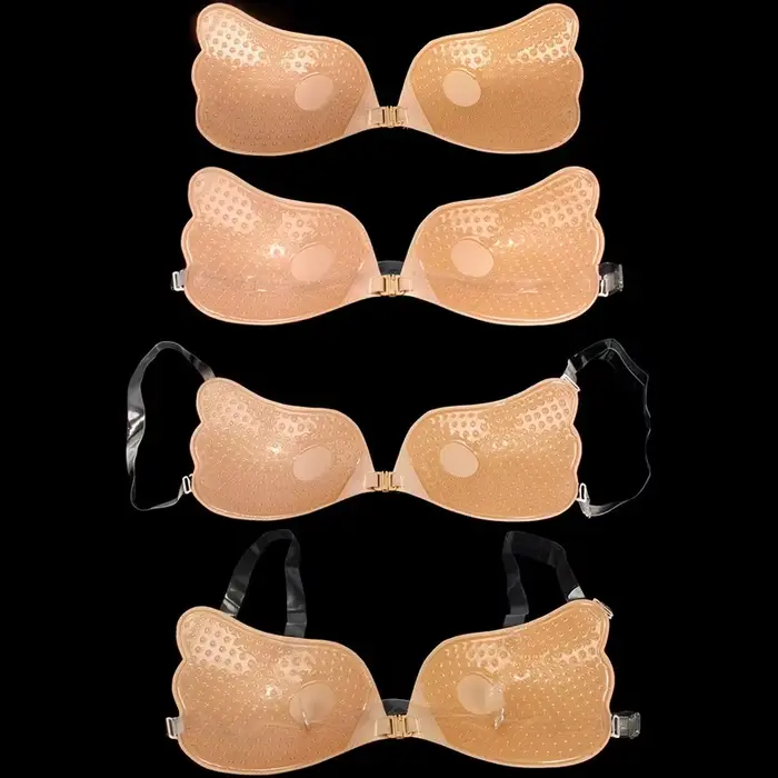 Neviditeľné silikónové kryty na bradavky pre ženy, push-up efekt, lepidlá, opakovane použiteľné, priehľadné, pre spodnú bielizeň, svadbu, bez chrbta a bikiny