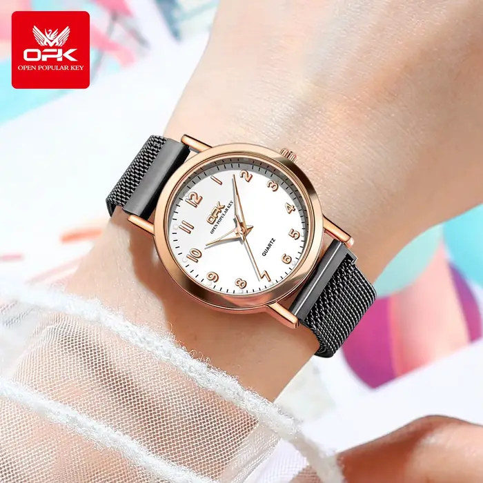 OPK 8115 montres pour femmes Simple mode montre-bracelet originale pour femme bracelet en maille d'a