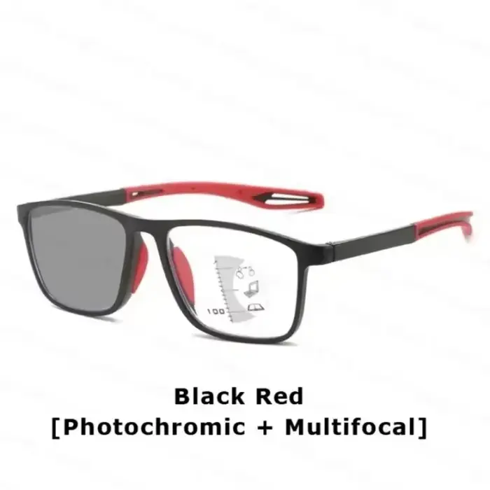 Lunettes de lecture photochromiques multifocales pour hommes, lunettes de loin et de près, monture d