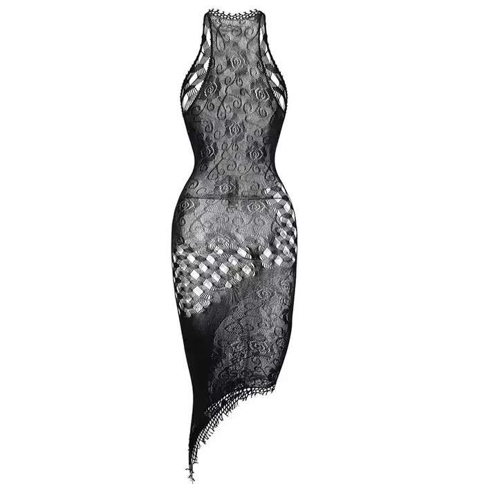 1 ks Sexy plážové body pre ženy, priehľadná sieťovina, prelamovaná, s golierom, bez spodnej bielizne, plavky v štýle