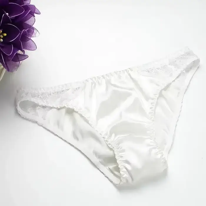 100% hodváb z moruše sexy spodná bielizeň z čipkovaného hodvábu priedušná nízka pása pohodlné slipy antibakteriálne nohavičky pre ženy