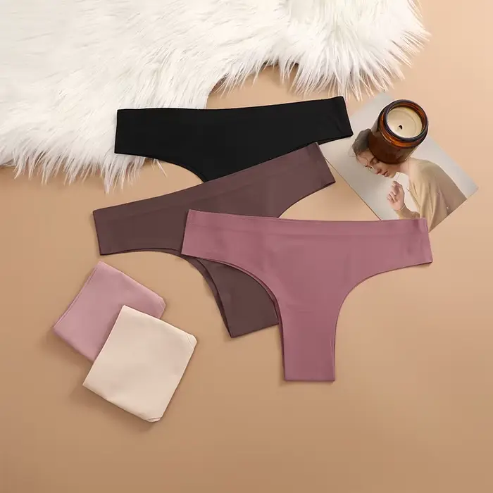 Neviditeľný krátky, Sexy spodná bielizeň, Dámske ľadové hodvábne spodné prádlo, bezšvíkové, pohodlné, bavlnený rozkrok, stredne veľké, dievčenské nohavičky