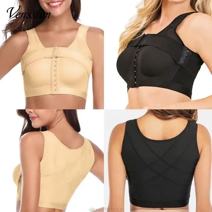 Dámske korzet telo Shaper post-chirurgie nastaviteľná podprsenka push up kompresie späť podporu postoj korektor Shapewear