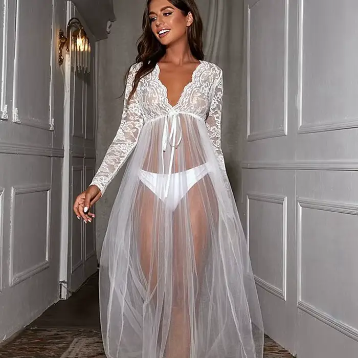 Sexy čipka nočná košeľa pre ženy, elegantné a pohodlné, špeciálne príležitosti, romantická noc