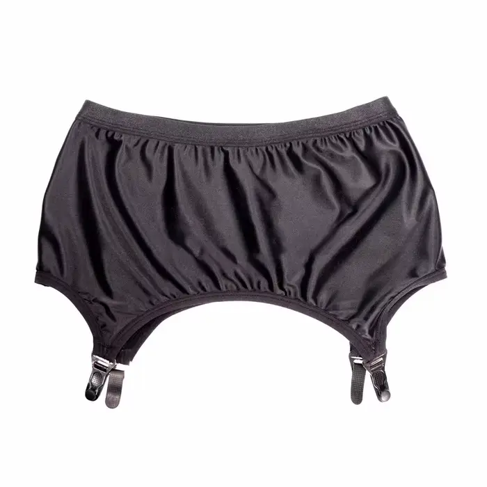 Jarretières vintage noires pour femmes, lingerie élastique sexy, jarretières brillantes à l'huile, boîte de nuit, clips métalliques, mini-jupe, pole dance, tenue de soirée