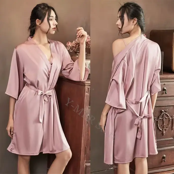 Robe de nuit en polyester et rayonne élégante pour femmes occasions spéciales décontractée sexy lounge vintage