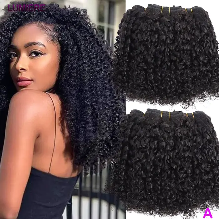 Offre de cheveux humains vierges bruts bouclés pixie 30 pouces extensions de cheveux brésiliens pour femmes occasions spéciales transformations capillaires