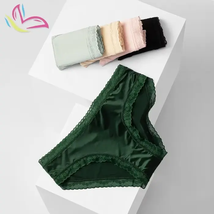 Módne nohavičky pre ženy Sexy ružové dámske spodné prádlo jemný hodváb ženské