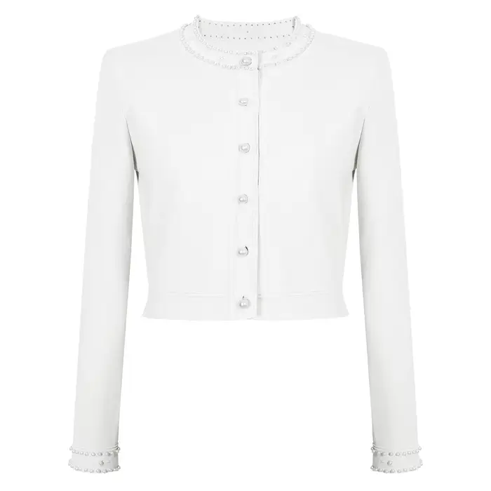 Cardigan tricoté élastique trois couleurs de haute qualité pour femmes, nouvelle mode de luxe avec p