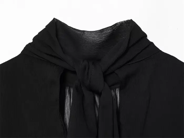 Haut plissé noir sans manches pour femme, nouvelle collection Printemps-Été 2026, style décontracté 