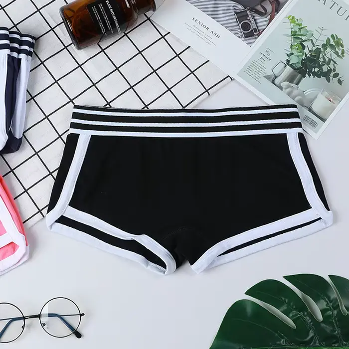 1 pièce femmes culottes femme Boxer Boyshort taille basse Sport sous-vêtements confortables et respi