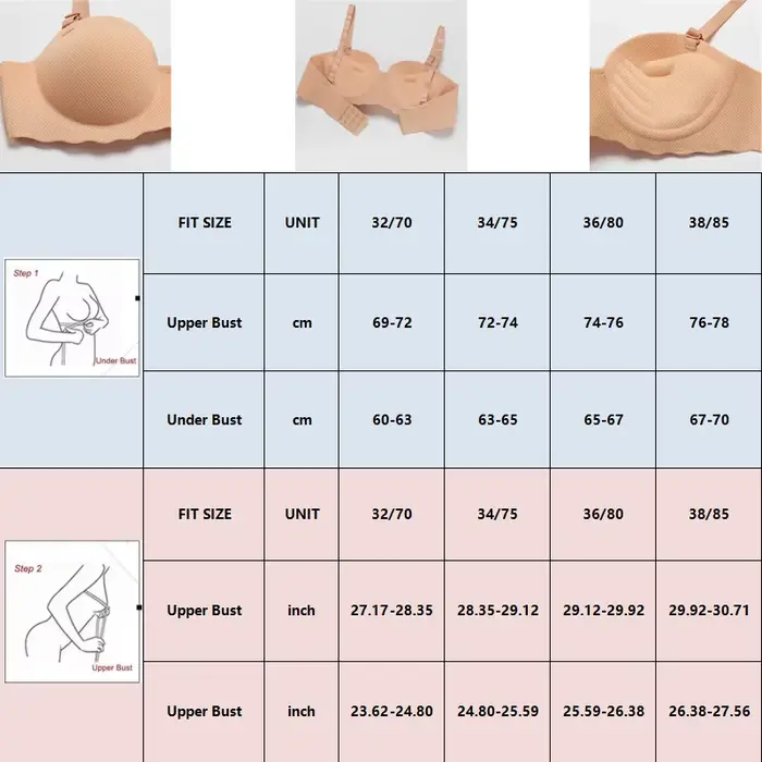 Bezšvová push-up podprsenka pre ženy