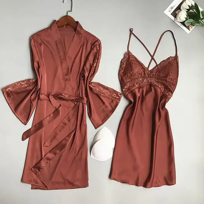 Elegantné saténové nočné košele pre ženy, ležérne a sexy, ideálne pre domáce oblečenie, svadby a špeciálne príležitosti