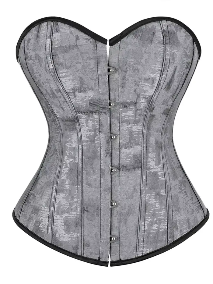 Corset Bustier pour femmes fleur à lacets Bustiers surbuste décontracté Jacquard Korsett Costume de 