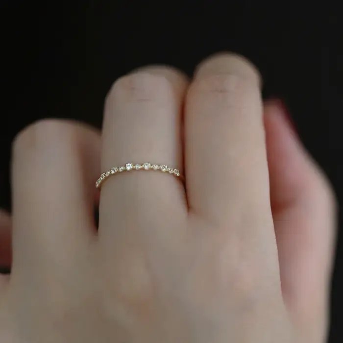 Geometrický prsteň z sterlingového striebra 925 s 14K pozlátením pre ženy