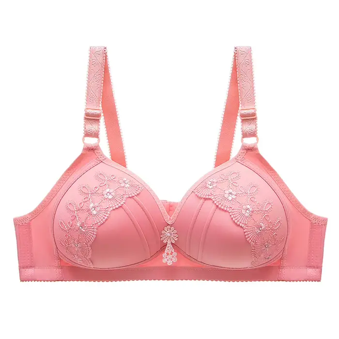 Soutien-gorge de Style gilet transfrontalier pour femmes d'âge moyen et âgées, sous-vêtements froncés confortables sans fil en Poly dentelle