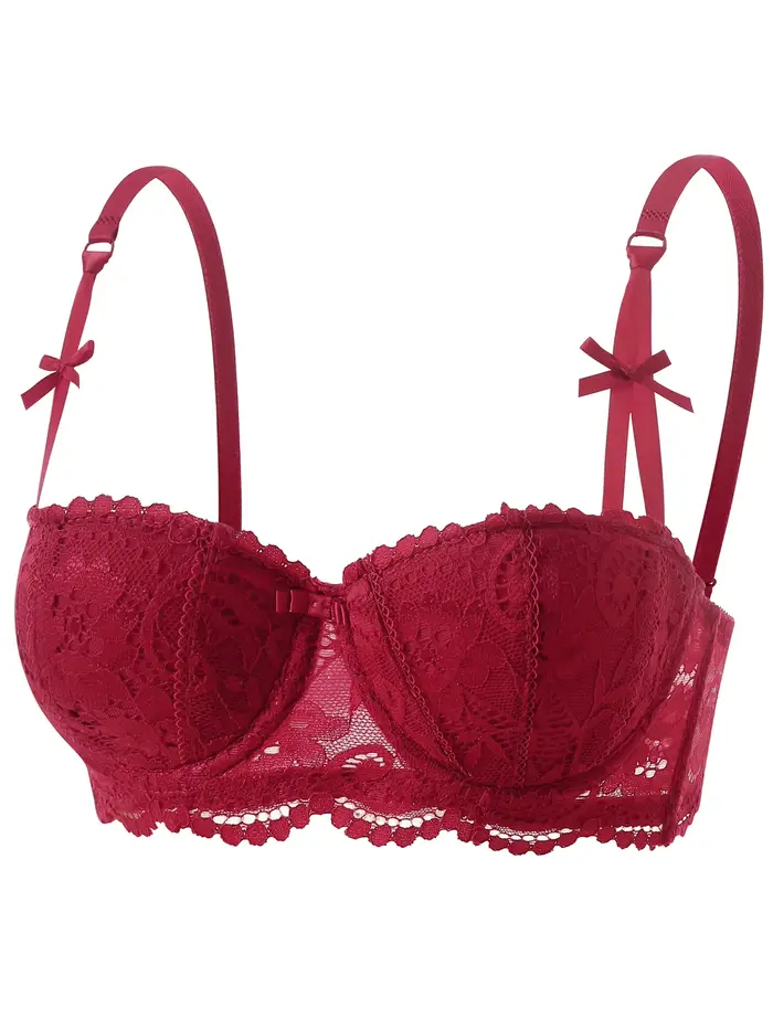 Soutien-gorge push-up en dentelle française pour femme, respirant, sans armatures, anti-affaissement