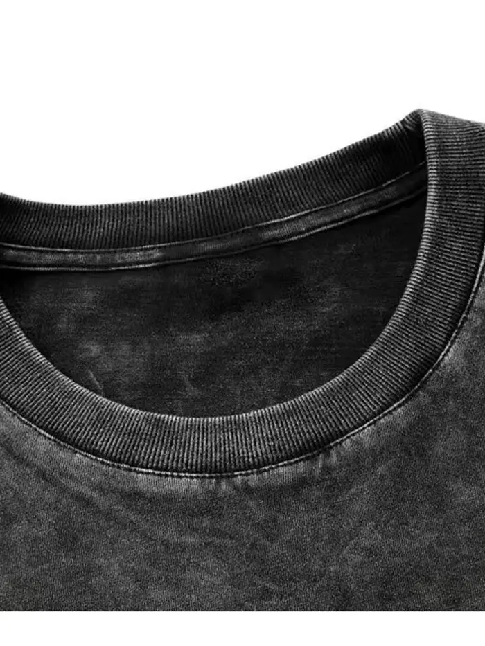 T-shirts vintage délavés 2026 – Style streetwear hip-hop rétro punk pour femme – T-shirt décontracté