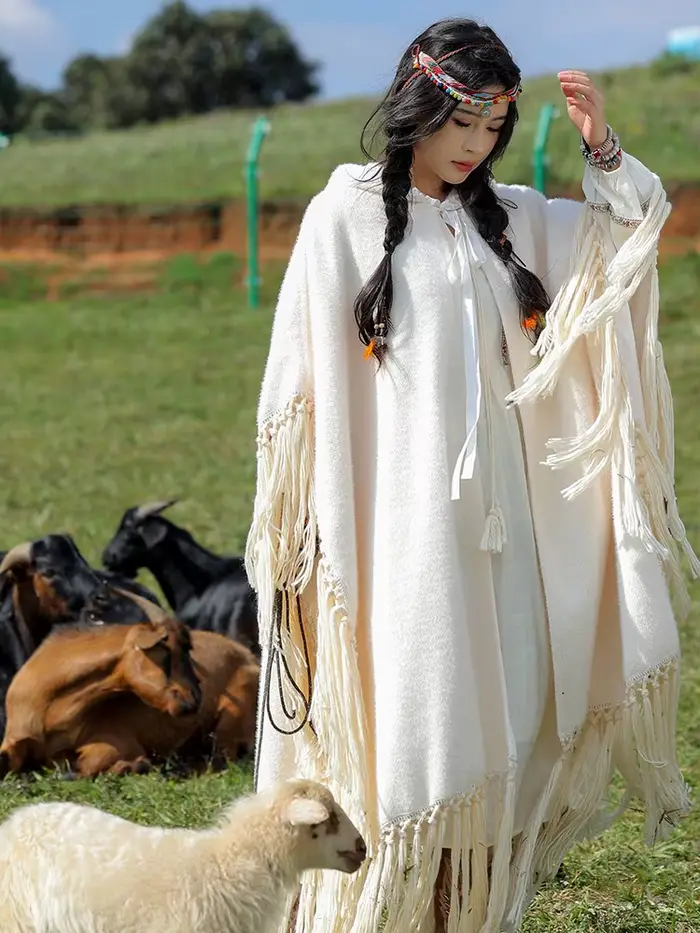 Pouvez-vous psyLady-Capes à glands Boho faites à la main pour femmes, Capes optiques Everak, Poncho