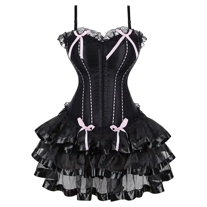 Ženský korzetové šaty, gotické bustier korzety s ramienkami