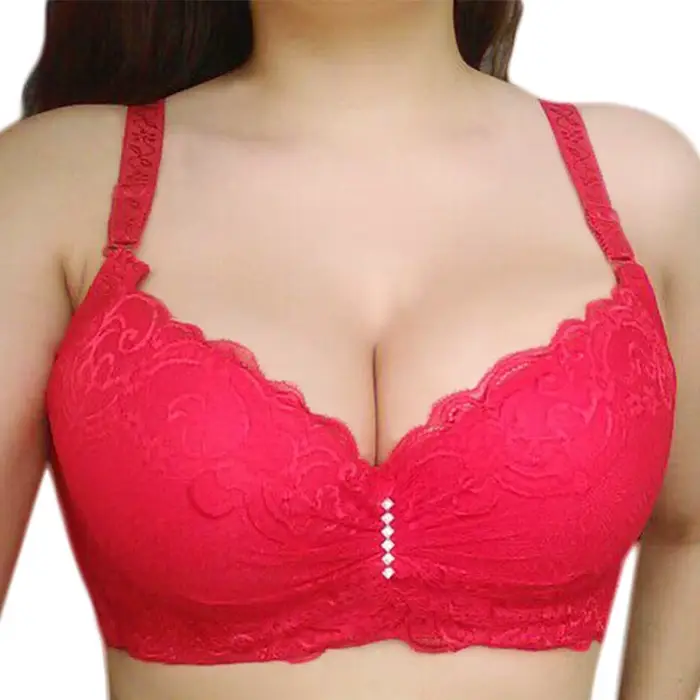 Dámske podprsenky Plus veľkosť Super Push Up Bralet intímne čipky spodná bielizeň Sexy spodná bielizeň Kostice E