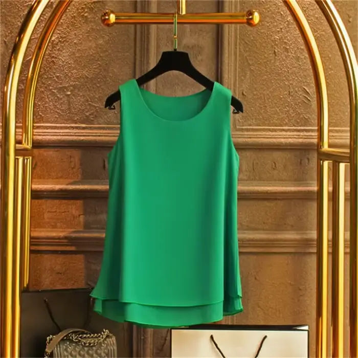 Polyester šifón blúzka s volánikmi pre ženy ležérny štýl letné špeciálne príležitosti