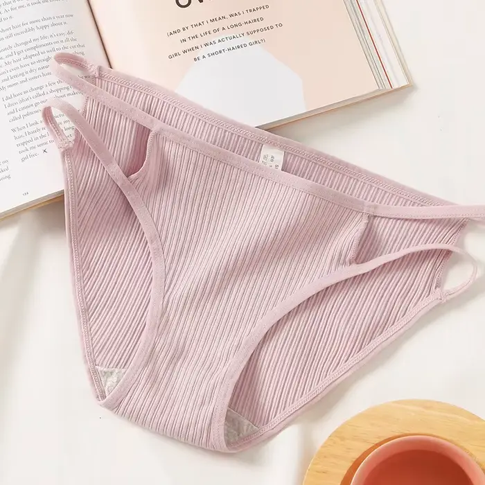 Culottes en coton slips femmes Lingerie Sexy sous-vêtements féminins couleur unie évider sous-vêteme