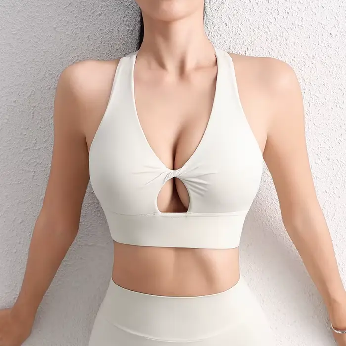SOISOU Nylonové jógové top krátka podprsenka pre ženy gymnastika Športová