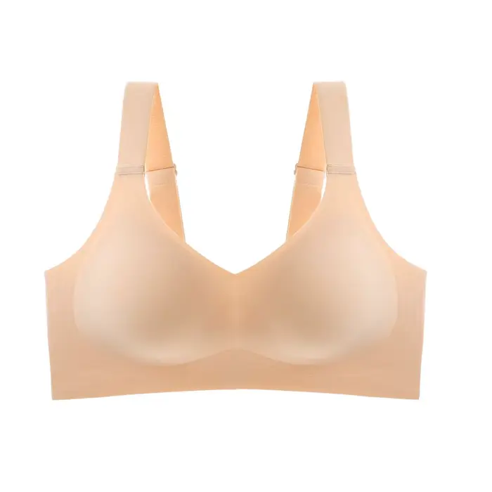 Soutien-gorge push-up à maintien doux grande taille pour femme, sans couture, sans armatures, réglab