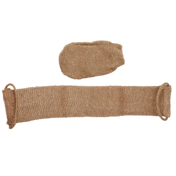 Gant de toilette de nettoyage du corps en Sisal et chanvre, ensemble de douche à friction de boue, b