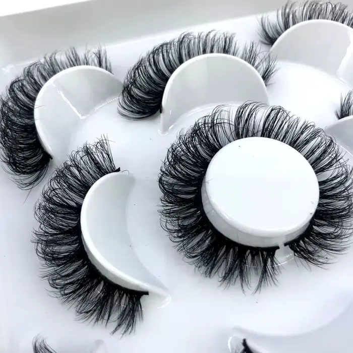 5 párov nadýchaných mihalníc 8-25mm 3D dlhé a husté prírodné umelé mihalnice z norkovej srsti veľkoobchod predajca make-up riasy