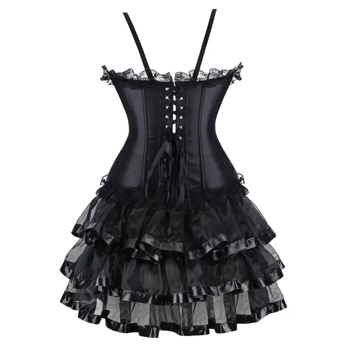 Ženský korzetové šaty, gotické bustier korzety s ramienkami